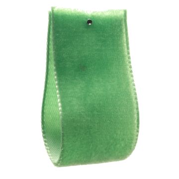 Emerald Single Sided Velvet Ribbon
