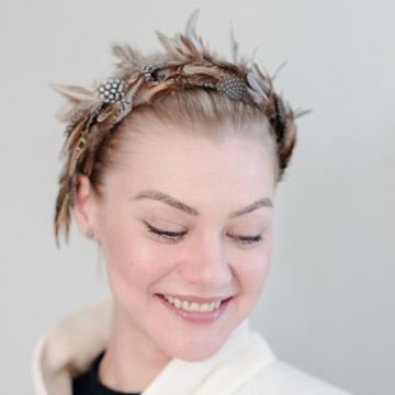 Flint Spotted Feather Headband