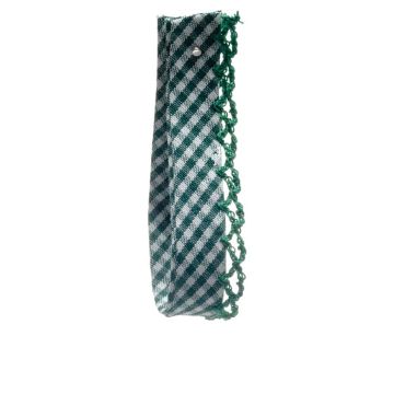 Forest Whisper Gingham Picot Bias Ribbon