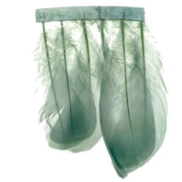 Green Slate Goose Feather Fringe