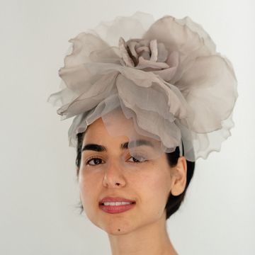 Grey Squirrel Giant Rose Headband