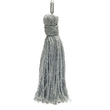 Grey Squirrel Lurex Tassel