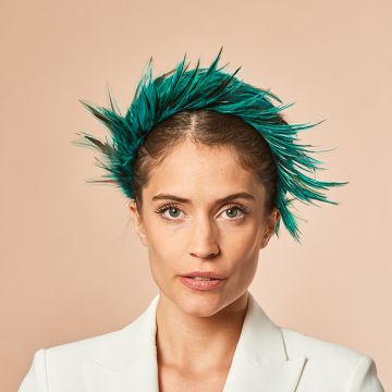 Kingfisher Feathered Headband