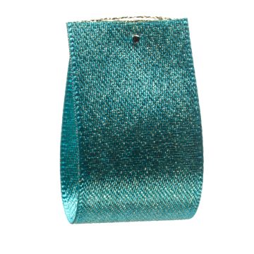 Kingfisher Glitter Satin Ribbon