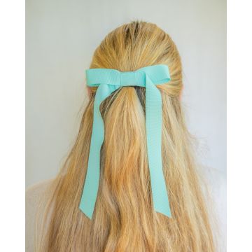 Light Aquamarine Grosgrain Hair Bow