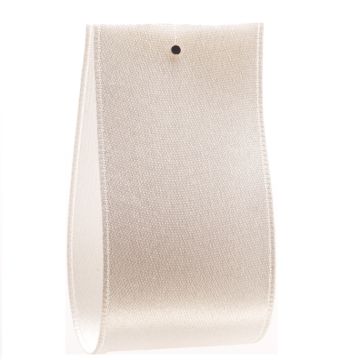 Cream Double Face Silk Satin Ribbon 24mm