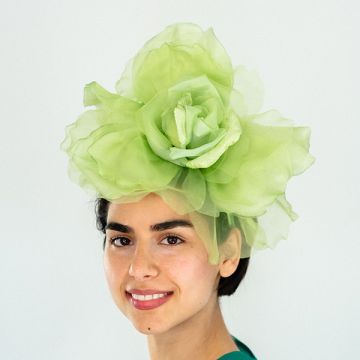 Lime Giant Rose Headband