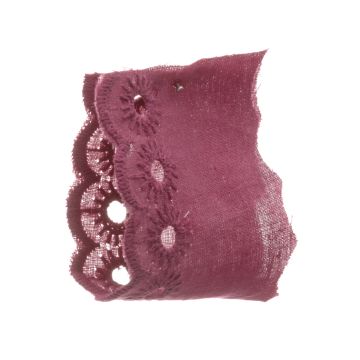 Magenta Cotton Lace 100% Cotton