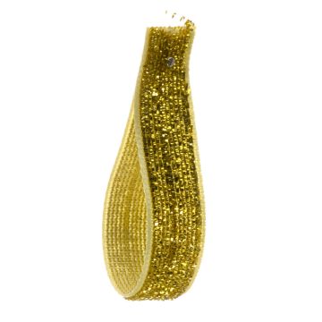 Metallic Gold Glitter Velvet Ribbon