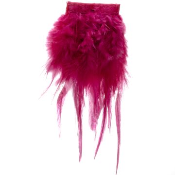 Old Fuchsia Turkey Feather Fringe