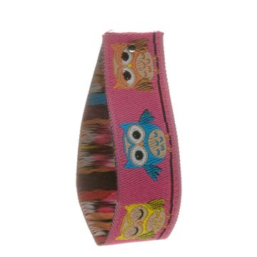 Old Fuchsia Owl Ribbon