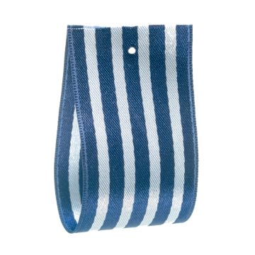 Pitch Blue Striped Satin ribbon