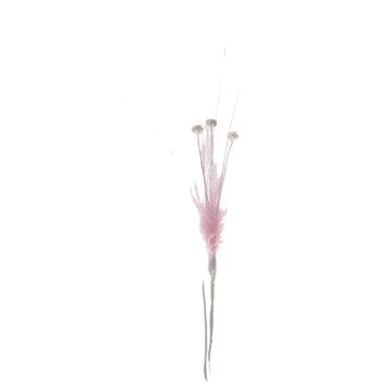 Pale Azalea Feather & Diamante Stem