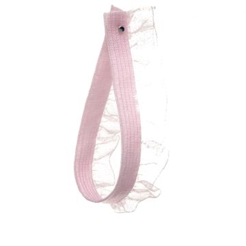 Pale Azalea Stretch Organdy Frill Ribbon