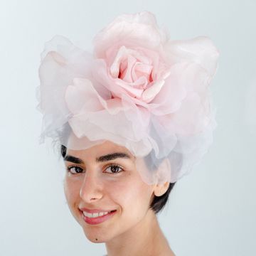 Pale Peonie Giant Rose Headband