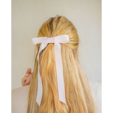 Pale Peonie Grosgrain Hair Bow