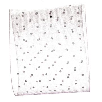 Pale Stock Dot Printed Organdy Ribbon