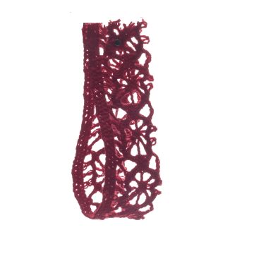 Post Box Red Coloured Lace 15mm