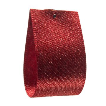 Post Box Red Glitter Satin Ribbon