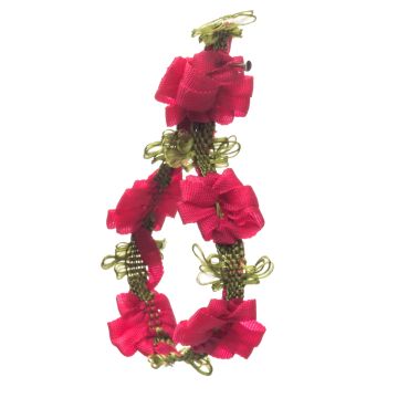 Raspberry Polyester Flower Garland 15mm