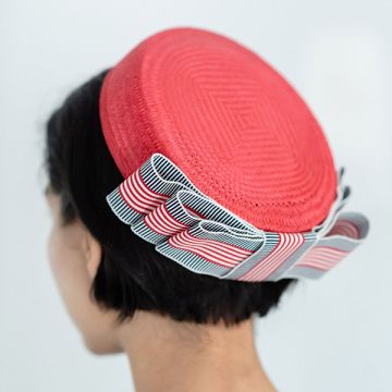 Red Striped Grosgrain Percher