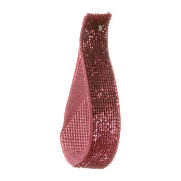 Rhubarb Glitter Velvet Ribbon