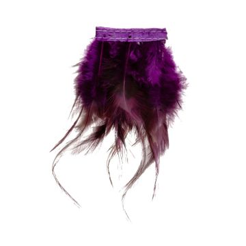 Ripe Plum Turkey Feather Fringe