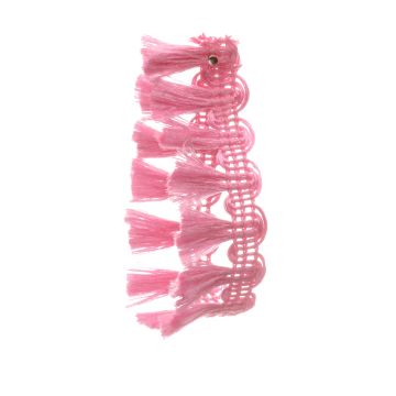 Rose Pink Fringe with Gimp Header
