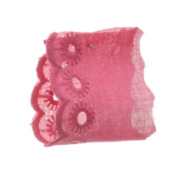 Rose Pink Cotton Lace 100% Cotton