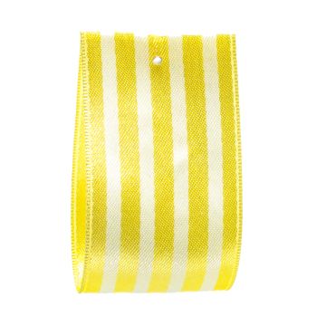 Sherbet Lemon Striped Satin ribbon