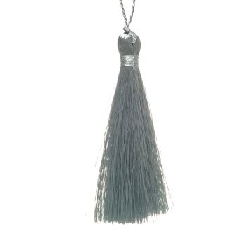 Silver Lurex Key Tassel