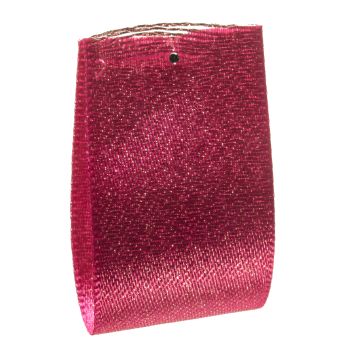 Sissinghurst Pink Glitter Satin Ribbon