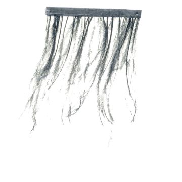 Slate Ostrich Fringe 120mm