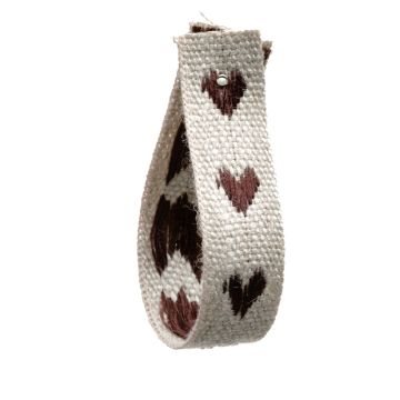 Tilled Earth Linen Ribbon with Hearts
