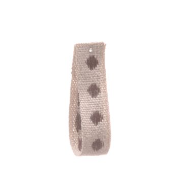 Tilled Earth Linen Ribbon with Dots