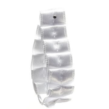 White Pleated Satin Ribbon