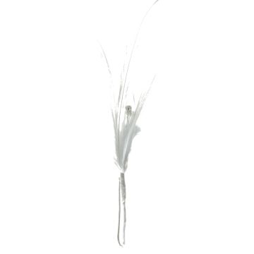 White Feather & Diamante Stem