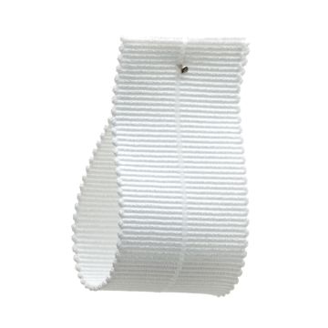 BRIGHT WHITE Fold Over Stretch Grosgrain Ribbon