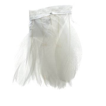 White Goose Feather Fringe