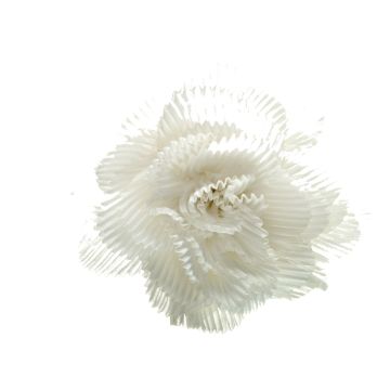 White Pleated Flower 110mm