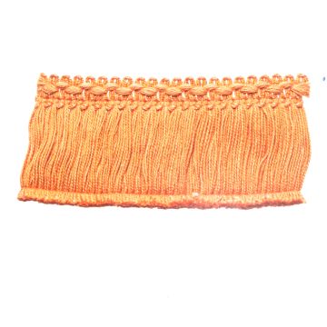 Deep Apricot Bin End Cotton Fringe - bin end