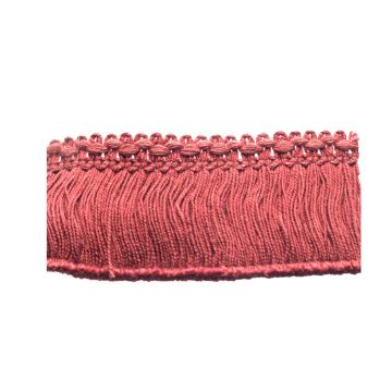 Raspberry Bin End Cotton Fringe - bin end