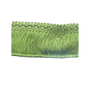 Leaf Green Bin End Cotton Fringe - bin end