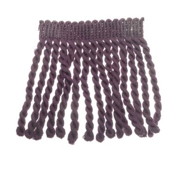 Damson Bin End Cotton Bullion Fringe