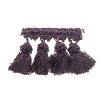 Damson Bin End Tassel Fringe