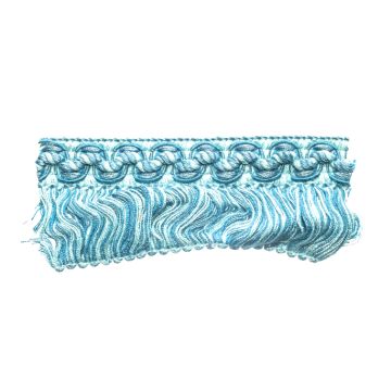 Light Blue Bin End Looped Fringe