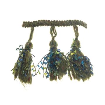 Leaf Green Bin End Tassel Fringe