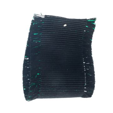 Emerald Metallic Fringe Edged