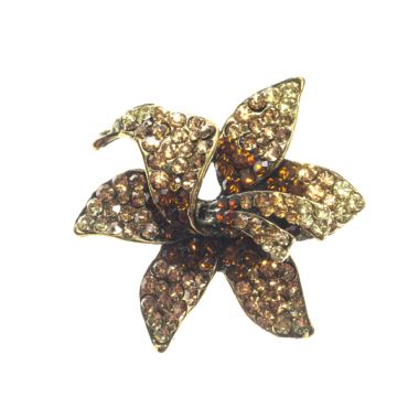 Gold Flower Brooch