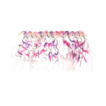 Pink Multi Bin End Muliti Colour Fringe